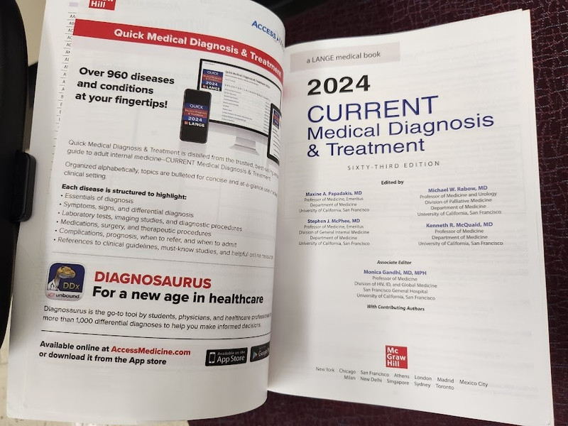 Current Medical Diagnosis & Treatment 2024 by Papadakis SC G McGraw Hill gallery