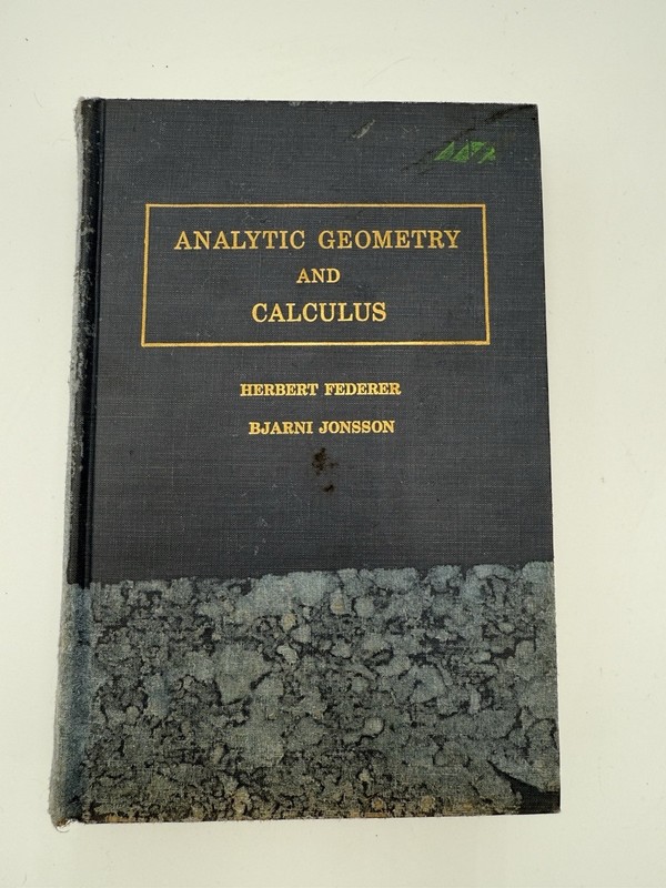 Herbert Federer & Bjaeni Jonsson Analytic Geometry And Calculus 1961 Vintage HC