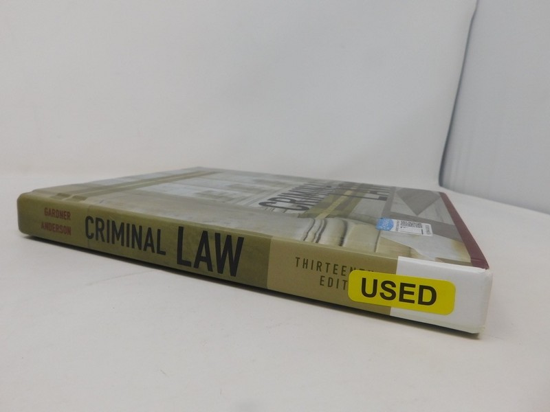 Criminal Law by Terry Anderson and Thomas Gardner (2017, Hardcover) 13th edition gallery
