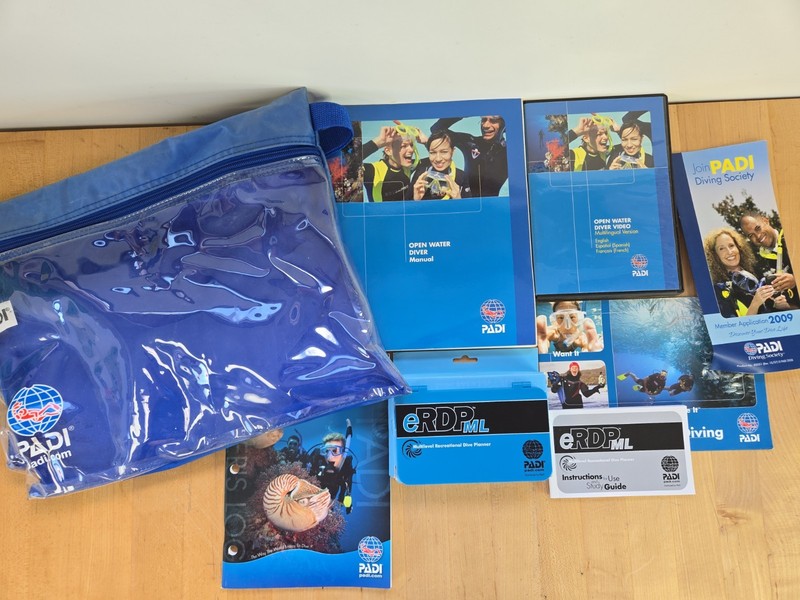 PADI Open Water Diver Kit OW Diver Manual And Dive Planner Fast Shipping