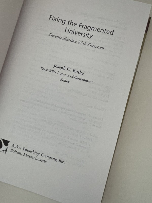 Fixing the Fragmented University Decentralization With Direction Burke HC gallery