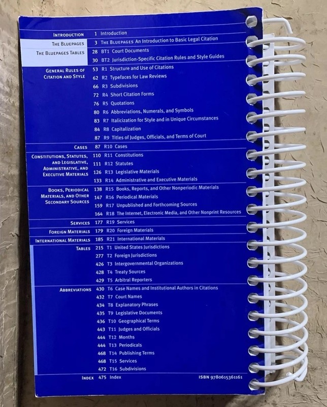 The Bluebook: A Uniform System of Citation - Spiral-bound 19th edition gallery