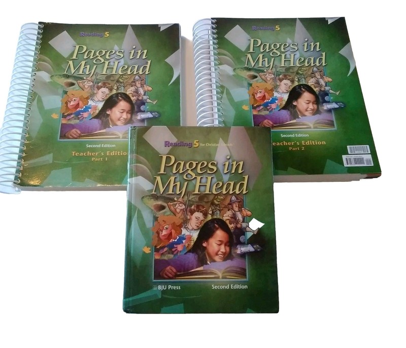 BJU Press Grade 5 Pages in My Head, 2nd Ed HC Student Reader & Teacher Editions