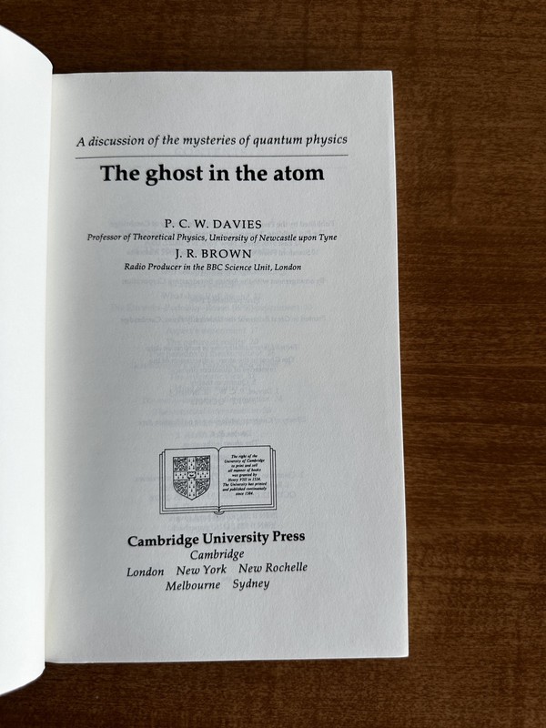 The Ghost in the Atom P.C.W. Davies J.R. Brown Quantum Physics Paperback 1986 gallery